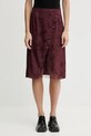 ZADIG&VOLTAIRE spódnica jedwabna casual bordowy WWSK01620