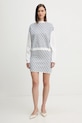 Guess fustă din amestec de lână AUBREY W5BD81.Z3JD2 alb NC25