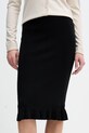 Suknja Sisley bez uzorka crna 1H7PM000I