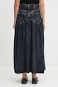 Clothing GANNI denim skirt Light Denim Long J1759 navy