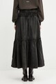 Clothing GANNI cotton skirt Garment Dyed Cotton Smock Maxi W0877 black