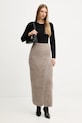 Marciano Guess spódnica z dodatkiem wełny AGNES 5BGD02.5794Z beżowy AW25