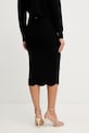 Odzież Twinset spódnica z domieszką wełny 252TT3215 czarny