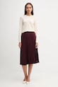 Suknja Tommy Hilfiger WW0WW48538 bordo AW25