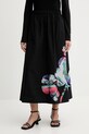 Desigual spódnica bawełniana ELLA LACROIX nadruk czarny 25WWFW05