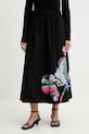 Desigual spódnica bawełniana ELLA LACROIX nadruk czarny 25WWFW05