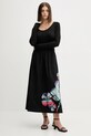 Desigual spódnica bawełniana ELLA LACROIX 25WWFW05 czarny AW25