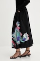 Desigual spódnica bawełniana ELLA LACROIX czarny 25WWFW05