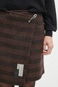 MM6 Maison Margiela spódnica z wełną brązowy S52MC0013.M35472.001F