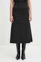 Спідниця з шерстю MM6 Maison Margiela візерунок чорний S52MI0021.S47848.900