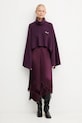 BOSS szoknya 50546594 burgundia AW25