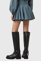 AllSaints spódnica bawełniana TULIP niebieski W016RD