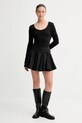 Βαμβακερή φούστα AllSaints TULIP W016RD μαύρο AW25
