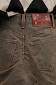Andersson Bell gonna di jeans in cotone Custom Flare Layered apa847w marrone