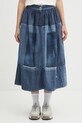 Visvim spódnica jeansowa ss elevation skirt p.w. bawełna niebieski 325105005003