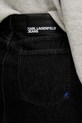 Rifľová sukňa Karl Lagerfeld Jeans čierna A4W12002