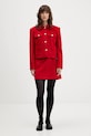 Sukňa s prímesou vlny HUGO 50547637 červená AW25