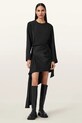 AllSaints fustă SAMI uni negru W014RD