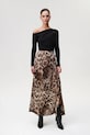 Sukňa Undress Code zvieracia potlač hnedá 984UC