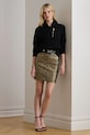 Φούστα από βαμβάκι Lauren Ralph Lauren μίνι μαύρο 200979907