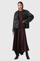 Suknja AllSaints JAX bez uzorka bordo W065RD