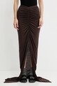 Sukně Rick Owens Lilies Poppy maxi hnědá LI02E3317.RV