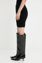 Rick Owens Lilies fustă din amestec de cașmir Luna LI02E3309.JBWS negru AW25
