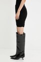 Rick Owens Lilies spódnica z domieszką kaszmiru Luna LI02E3309.JBWS czarny AW25