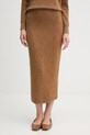 Gant spódnica wełniana midi brązowy 4400204