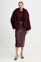 Sandro Ferrone spódnica S15YBFRIBES bordowy AW25
