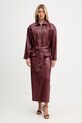 Haveone spódnica GMA.P028 bordowy AW25