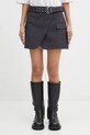 GANNI spódnica Stretch Stripe Tailoring casual szary W0711