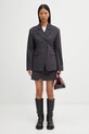 GANNI spódnica Stretch Stripe Tailoring W0711 szary