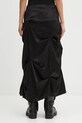 Odzież GANNI spódnica Fluid Satin Jacquard Tuck Detail Long W0997 czarny