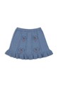 Konges Sløjd gonna di cotone bambina SOLEIL KNIT SKIRT GOTS mini blu KS103982.9BYA