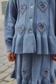 Konges Sløjd gonna di cotone bambina SOLEIL KNIT SKIRT GOTS KS103982.9BYA blu