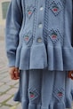 Παιδική βαμβακερή φούστα Konges Sløjd SOLEIL KNIT SKIRT GOTS KS103982.9BYA μπλε