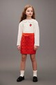 Mini Rodini spódnica bawełniana dziecięca bawełna czerwony 25730104