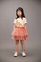 Mini Rodini spódnica dziecięca rozkloszowany różowy 25730134