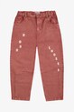 Bobo Choses jeansy dziecięce 225AC080 czerwony AW25