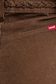 Manšestrové kalhoty Levi's RIBCAGE WL BRAIDED hnědá 001US
