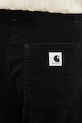 Hlače od samta Carhartt WIP W' Simple Pant crna I033889.8902