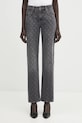 Marine Serre jeansy Moon Laser Grey Wash Denim Straight szary WPA128BCDEN0006