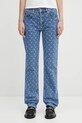 Marine Serre jeansy Moon Laser Denim Straight niebieski WPA128BCDEN0002