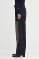 GANNI jeansy Neppy Denim Carpenter J1765 granatowy AW25