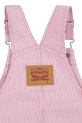 Dziewczynka Levi's ogrodniczki dziecięce RAILROAD STRIPE OVERALL 6EM321.G różowy