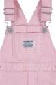 Levi's ogrodniczki dziecięce RAILROAD STRIPE OVERALL 6EM321.G różowy
