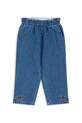 Βαμβακερό τζιν Konges Sløjd MAGOT FRILL PANTS GOTS Planet friendly σκούρο μπλε KS104476.9BYA