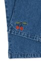 Βαμβακερό τζιν Konges Sløjd MAGOT FRILL PANTS GOTS σκούρο μπλε KS104476.9BYA
