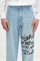 Sky High Farm jeansy Sweet dreams niebieski SHF07P003